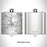 Rendered View of Front Royal Virginia Map Engraving on 6oz Stainless Steel Flask