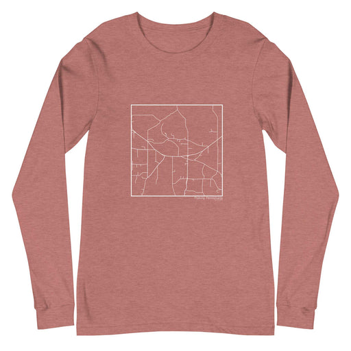 Fryburg Pennsylvania  Map Unisex Long-Sleeve T-shirt with City inscription in Heather Mauve