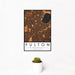 12x18 Fulton Minneapolis Map Print Portrait Orientation in Ember Style With Small Cactus Plant in White Planter