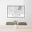 24x36 Fulton Minneapolis Map Print Lanscape Orientation in Classic Style Behind 2 Chairs Table and Potted Plant