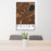 24x36 Fulton Minneapolis Map Print Portrait Orientation in Ember Style Behind 2 Chairs Table and Potted Plant