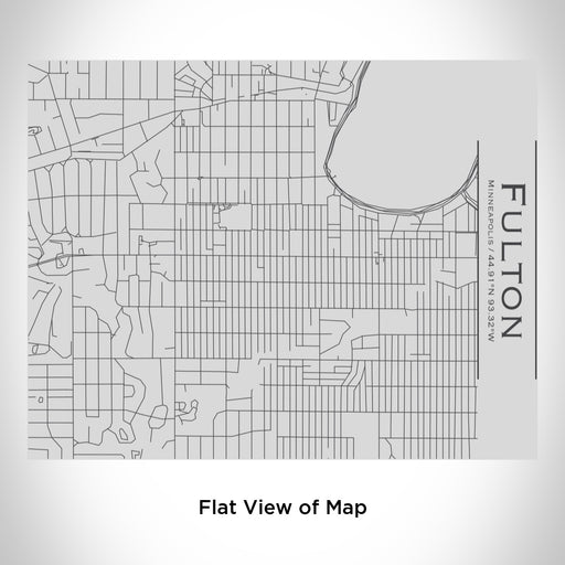 Rendered View of Fulton Minneapolis Map Engraving on 20oz Stainless Steel Insulated Bottle with Bamboo Top
