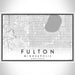 Fulton Minneapolis Map Print Landscape Orientation in Classic Style With Shaded Background