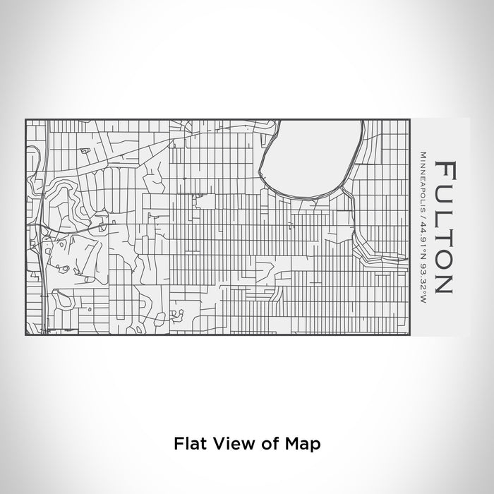 Rendered View of Fulton Minneapolis Map Engraving on 17oz Stainless Steel Insulated Cola Bottle in White