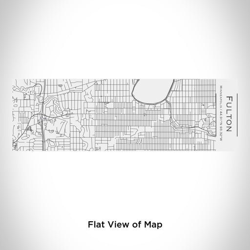 Rendered View of Fulton Minneapolis Map Engraving on 10oz Stainless Steel Insulated Cup with Sliding Lid in White