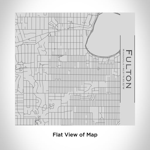 Rendered View of Fulton Minneapolis Map Engraving on 17oz Stainless Steel Insulated Tumbler