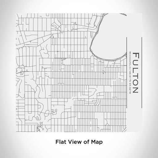 Rendered View of Fulton Minneapolis Map Engraving on 17oz Stainless Steel Insulated Tumbler in White