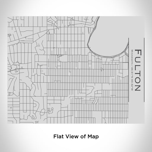 Rendered View of Fulton Minnesota Map Engraving on 20oz Stainless Steel Insulated Bottle with Bamboo Top