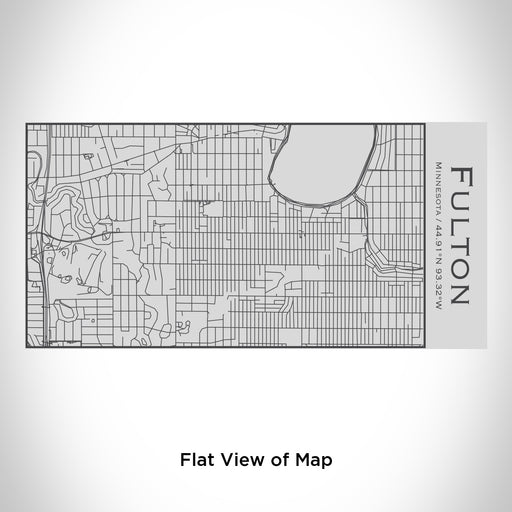 Rendered View of Fulton Minnesota Map Engraving on 17oz Stainless Steel Insulated Cola Bottle