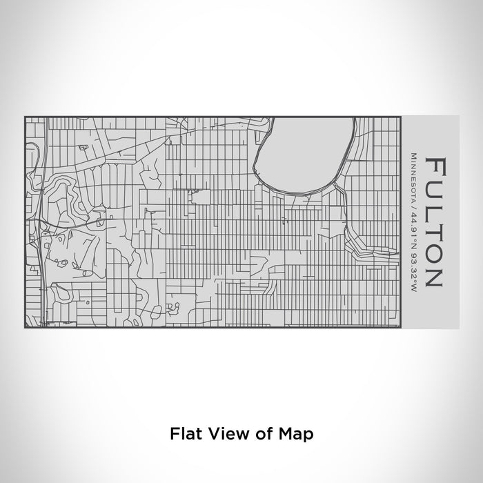 Rendered View of Fulton Minnesota Map Engraving on 17oz Stainless Steel Insulated Cola Bottle