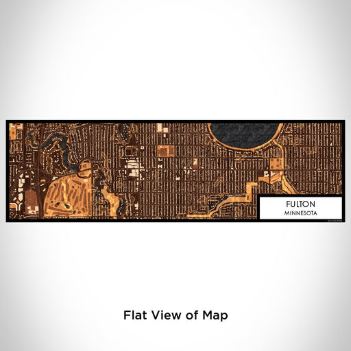 Flat View of Map Custom Fulton Minnesota Map Enamel Mug in Ember
