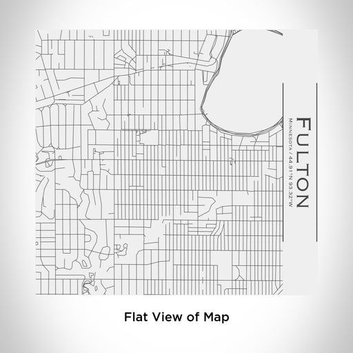 Rendered View of Fulton Minnesota Map Engraving on 17oz Stainless Steel Insulated Tumbler in White