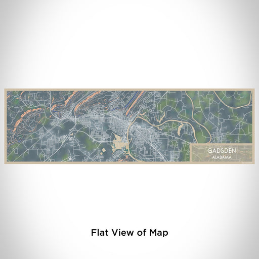 Flat View of Map Custom Gadsden Alabama Map Enamel Mug in Afternoon