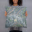 Person holding 18x18 Custom Gadsden Alabama Map Throw Pillow in Afternoon