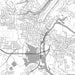 Gadsden Alabama Map Print in Classic Style Zoomed In Close Up Showing Details