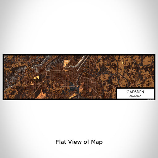 Flat View of Map Custom Gadsden Alabama Map Enamel Mug in Ember