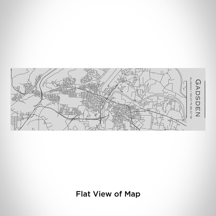 Rendered View of Gadsden Alabama Map Engraving on 10oz Stainless Steel Insulated Cup with Sipping Lid