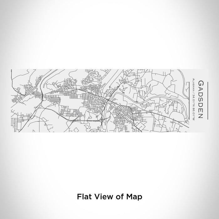 Rendered View of Gadsden Alabama Map Engraving on 10oz Stainless Steel Insulated Cup with Sliding Lid in White