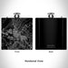 Rendered View of Gadsden Alabama Map Engraving on 6oz Stainless Steel Flask in Black