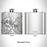 Rendered View of Gadsden Alabama Map Engraving on 6oz Stainless Steel Flask