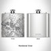 Rendered View of Gadsden Alabama Map Engraving on 6oz Stainless Steel Flask