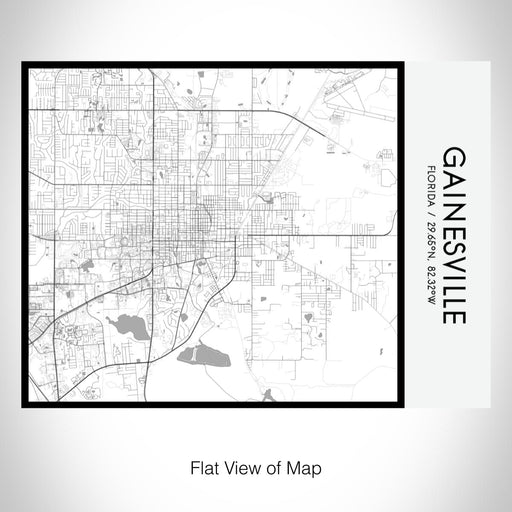 Rendered View of Gainesville Florida Map on 20oz Stainless Steel Insulated Bottle with Bamboo Top with printed classic style map
