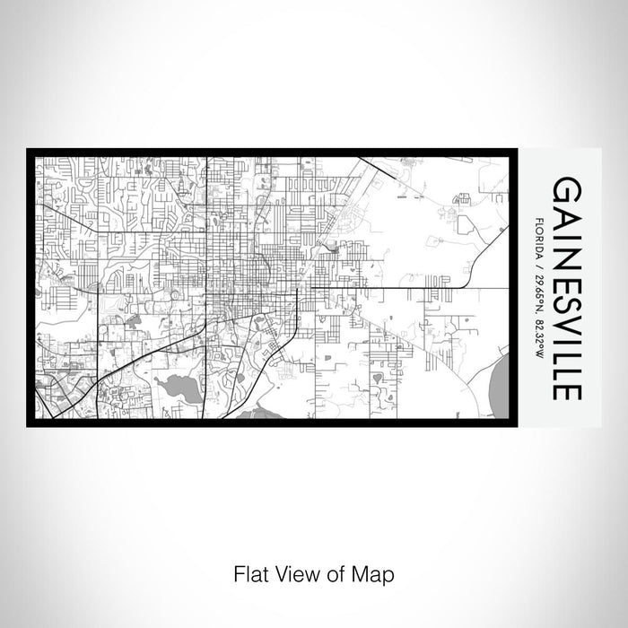 Rendered View of Gainesville Florida Map on 17oz Stainless Steel Insulated Bottle with printed classic style map