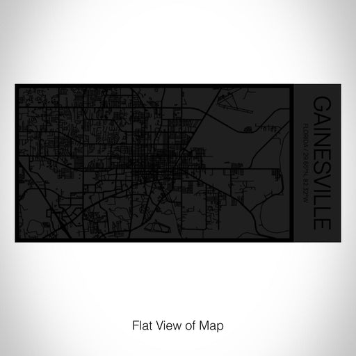 Rendered View of Gainesville Florida Map on 17oz Stainless Steel Insulated Cola Bottle in Stainless in Matte Black