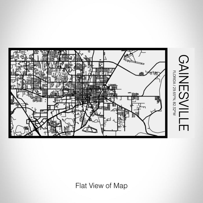 Rendered View of Gainesville Florida Map on 17oz Stainless Steel Insulated Cola Bottle in Stainless in Matte White