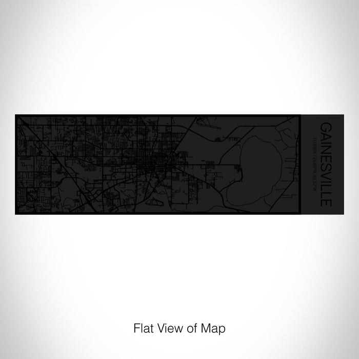 Rendered View of Gainesville Florida Map on 10oz Stainless Steel Insulated Cup in Matte Black with Sliding Lid