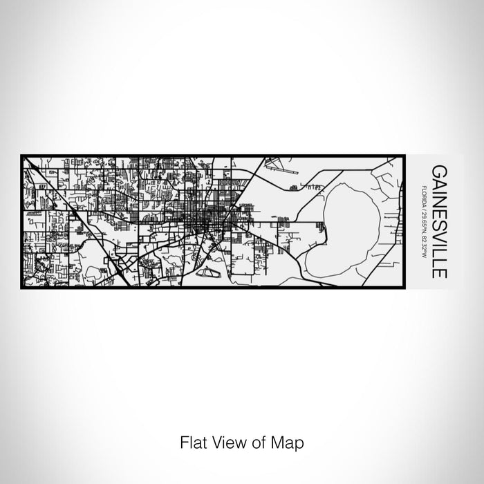 Rendered View of Gainesville Florida Map on 10oz Stainless Steel Insulated Cup in Matte White with Sliding Lid