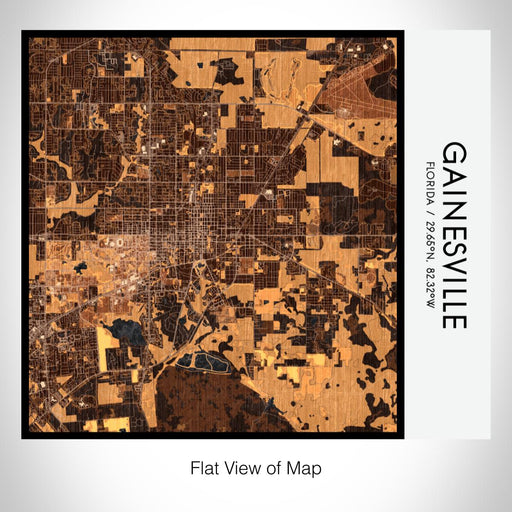 Rendered View of Gainesville Florida Map on 17oz Stainless Steel Insulated Tumbler in Ember Map Style