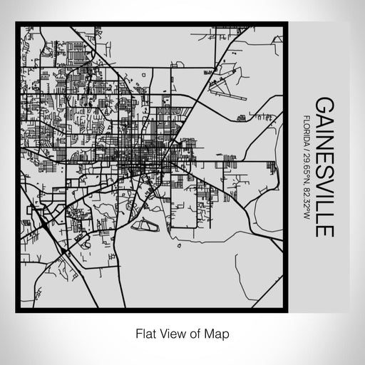 Rendered View of Gainesville Florida Map on 17oz Stainless Steel Insulated Tumbler in Tactile Lines with Succulent in Background