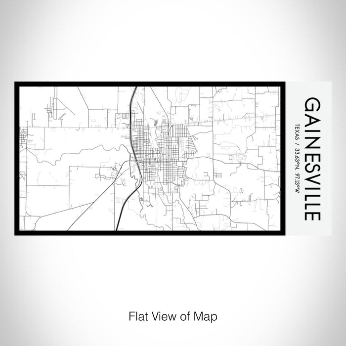 Rendered View of Gainesville Texas Map on 17oz Stainless Steel Insulated Bottle with printed classic style map
