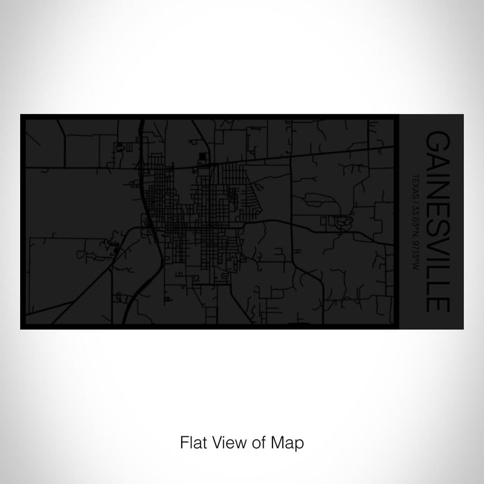 Rendered View of Gainesville Texas Map on 17oz Stainless Steel Insulated Cola Bottle in Stainless in Matte Black