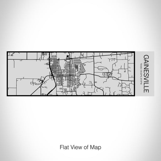 Rendered View of Gainesville Texas Map on 10oz Stainless Steel Insulated Cup with Sipping Lid
