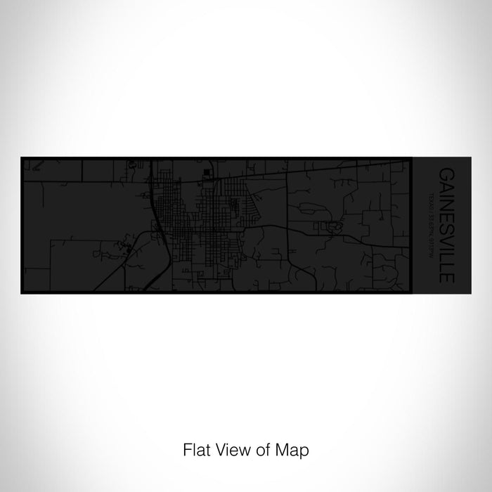 Rendered View of Gainesville Texas Map on 10oz Stainless Steel Insulated Cup in Matte Black with Sliding Lid