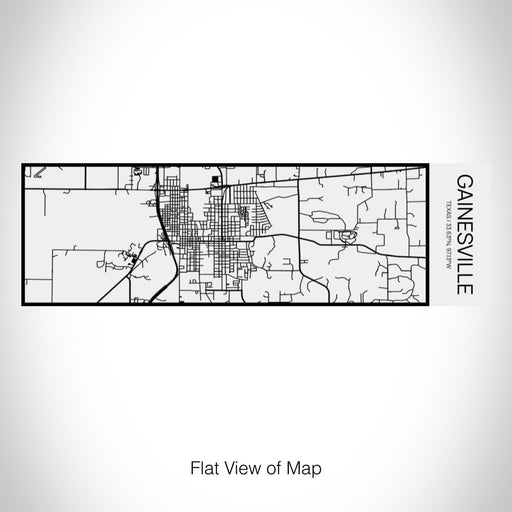 Rendered View of Gainesville Texas Map on 10oz Stainless Steel Insulated Cup in Matte White with Sliding Lid