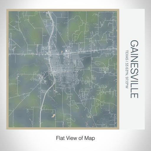 Rendered View of Gainesville Texas Map on 17oz Stainless Steel Insulated Tumbler in Afternoon Map Style