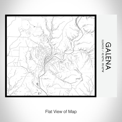 Rendered View of Galena Illinois Map on 20oz Stainless Steel Insulated Bottle with Bamboo Top with printed classic style map