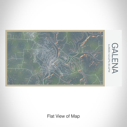 Rendered View of Galena Illinois Map on 17oz Stainless Steel Insulated Bottle with printed afternoon style map