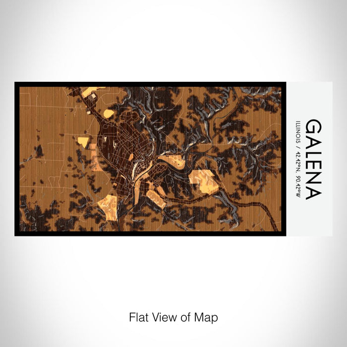 Rendered View of Galena Illinois Map on 17oz Stainless Steel Insulated Bottle with printed ember style map