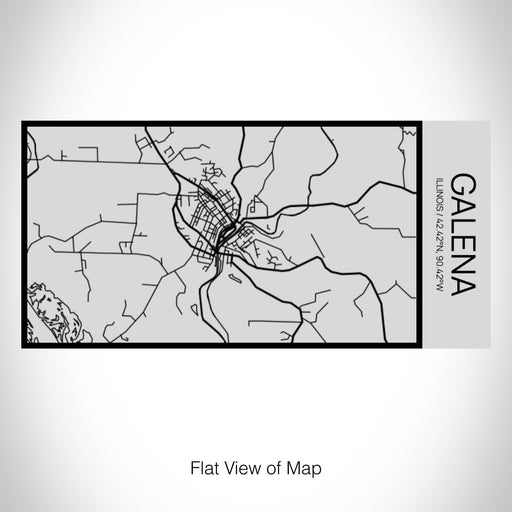 Rendered View of Galena Illinois Map on 17oz Stainless Steel Insulated Cola Bottle in Stainless