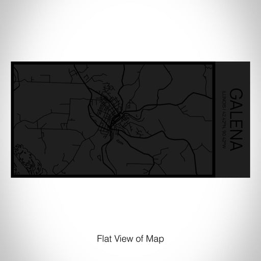 Rendered View of Galena Illinois Map on 17oz Stainless Steel Insulated Cola Bottle in Stainless in Matte Black