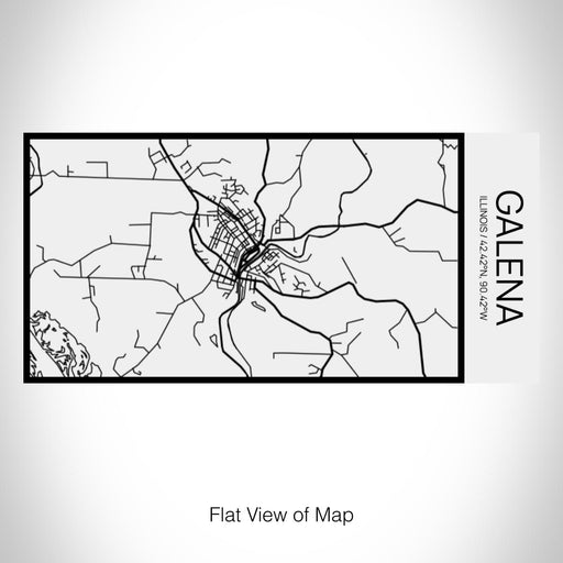 Rendered View of Galena Illinois Map on 17oz Stainless Steel Insulated Cola Bottle in Stainless in Matte White