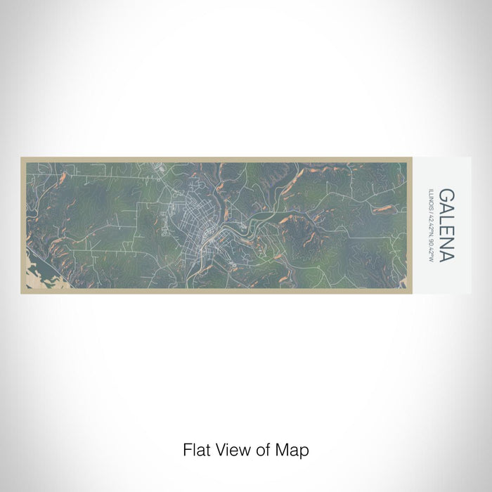 Rendered View of Galena Illinois Map on 10oz Stainless Steel Insulated Cup in Afternoon with Sliding Lid