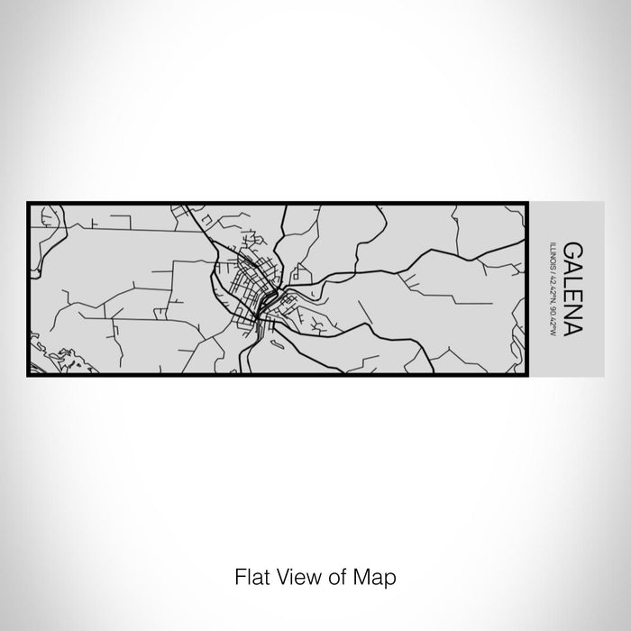 Rendered View of Galena Illinois Map on 10oz Stainless Steel Insulated Cup with Sipping Lid