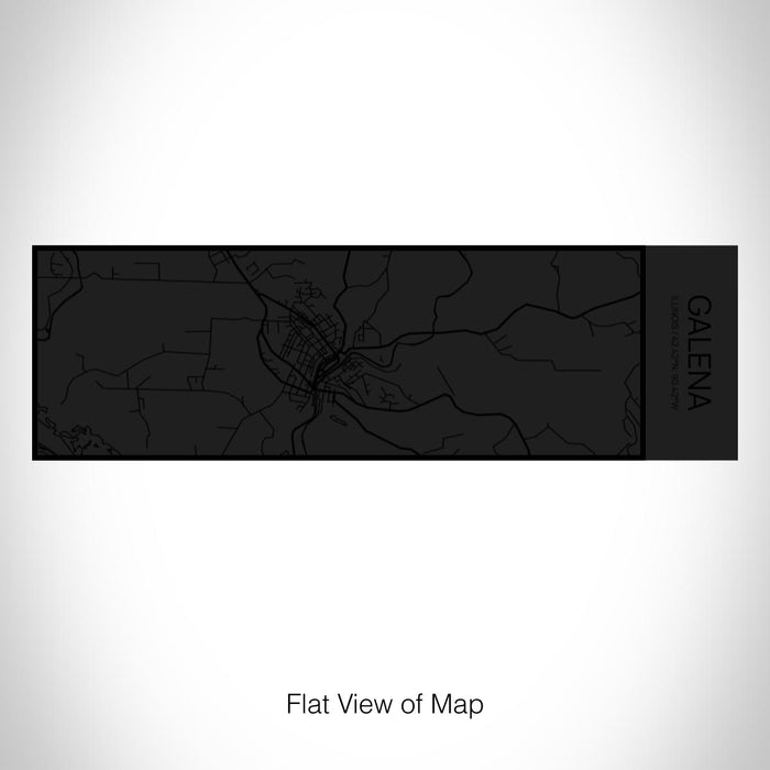 Rendered View of Galena Illinois Map on 10oz Stainless Steel Insulated Cup in Matte Black with Sliding Lid