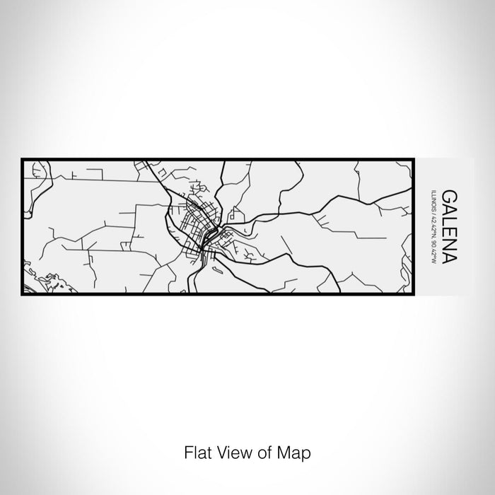 Rendered View of Galena Illinois Map on 10oz Stainless Steel Insulated Cup in Matte White with Sliding Lid