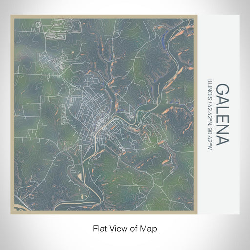 Rendered View of Galena Illinois Map on 17oz Stainless Steel Insulated Tumbler in Afternoon Map Style